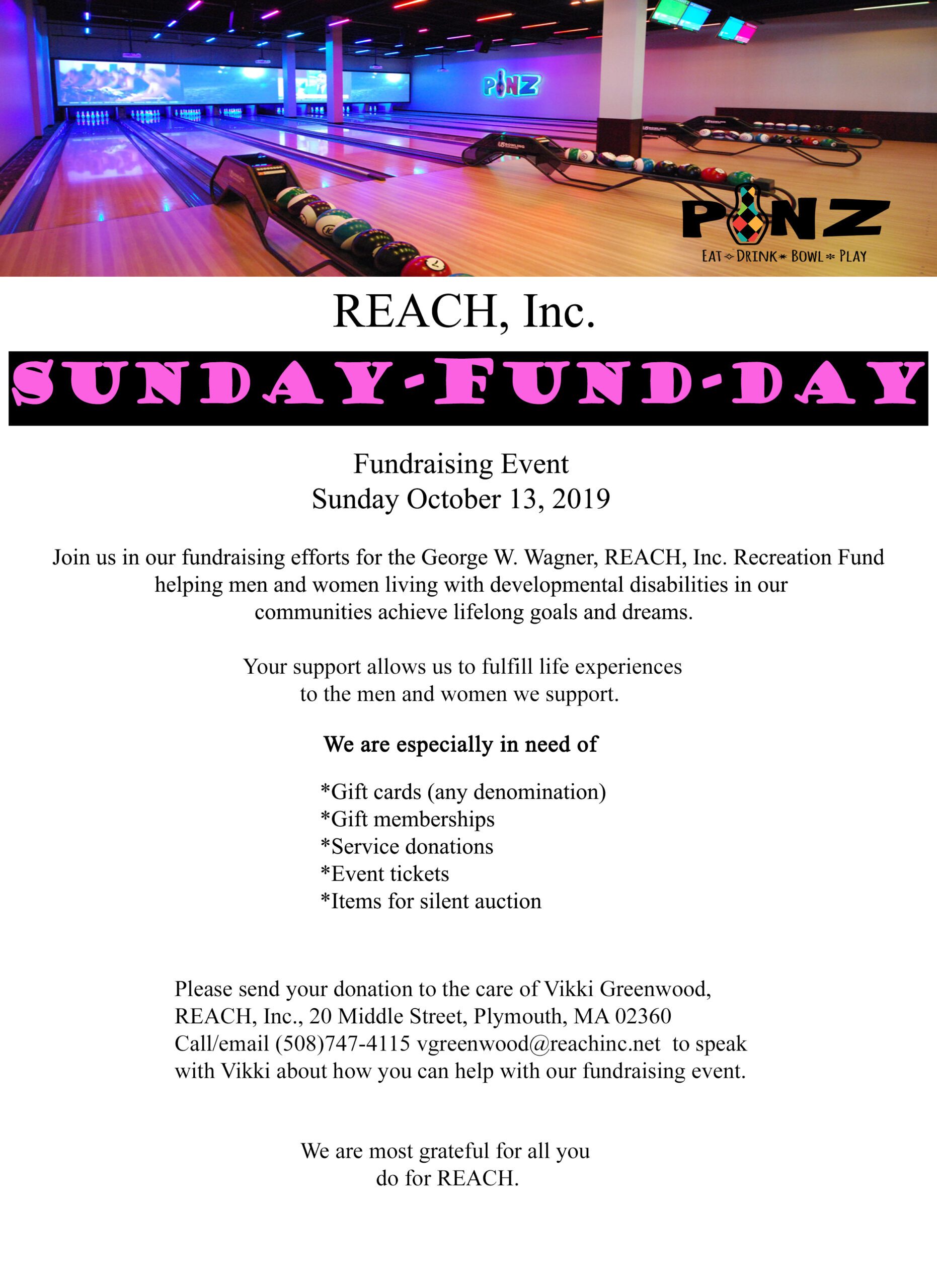 REACH Inc. presents Sunday Fund-Day